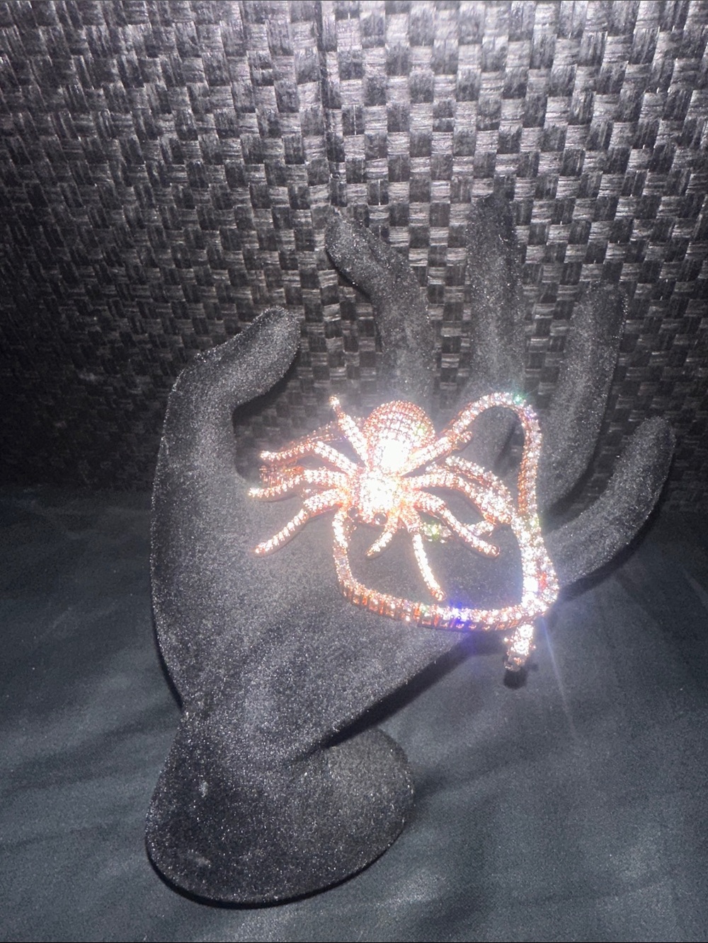 Rose Gold Spider Crystal Necklace- Women Accessories